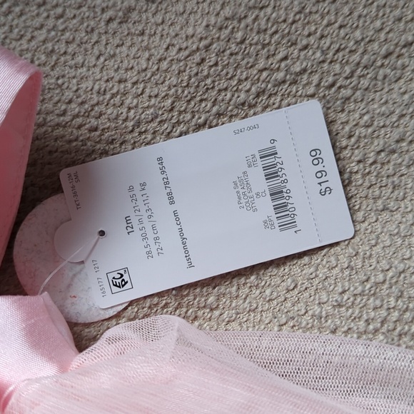 NWT Carter's light pink special occasion baby dress size 12 mos - Picture 3 of 11